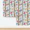 Whimsical Laundry Clothes Trees Clothesline Room Dress Shorts Shirt Bathing Suit Colorful Stockings Playful Home Maker Socks Bikini Rustic Custom Removable Wallpaper by Spoonflower Peel & Stick Wallpaper 2FT Wide